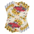 thumbnail image 1 of Spring Yellow Sunflowers Kitchen Towels Set of 4, Water Absorbent Dish Towel, Farm Floral Car Pastoral Decorative Hand Towels - Quick Drying Cloth for Cooking Baking, 18x28 Inch, 1 of 8