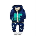 thumbnail image 1 of Spring and Autumn Boys' Baby Clothing Set Fashion Printed Dinosaur Top+Pants Three-piece Boys' Newborn Children's Clothing Set, 1 of 5