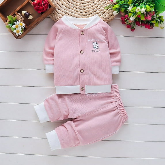 Spring and Autumn Boys' Infant Clothing Set Fashion Cotton Top+Casual Pants Two-piece Boys' Newborn Children's Clothing Set.