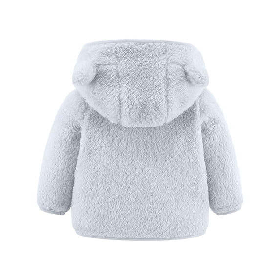 Spring and Autumn Children'S Fleece Coat Baby Bear Ears Long Sleeve Warm Jacket Child Clothing
