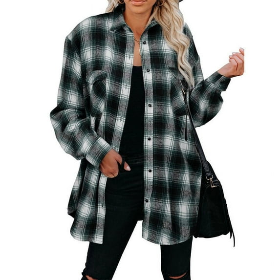 Spring and Autumn Men's Fitted Long Sleeve Shirt Geometric Pattern Black Shirt