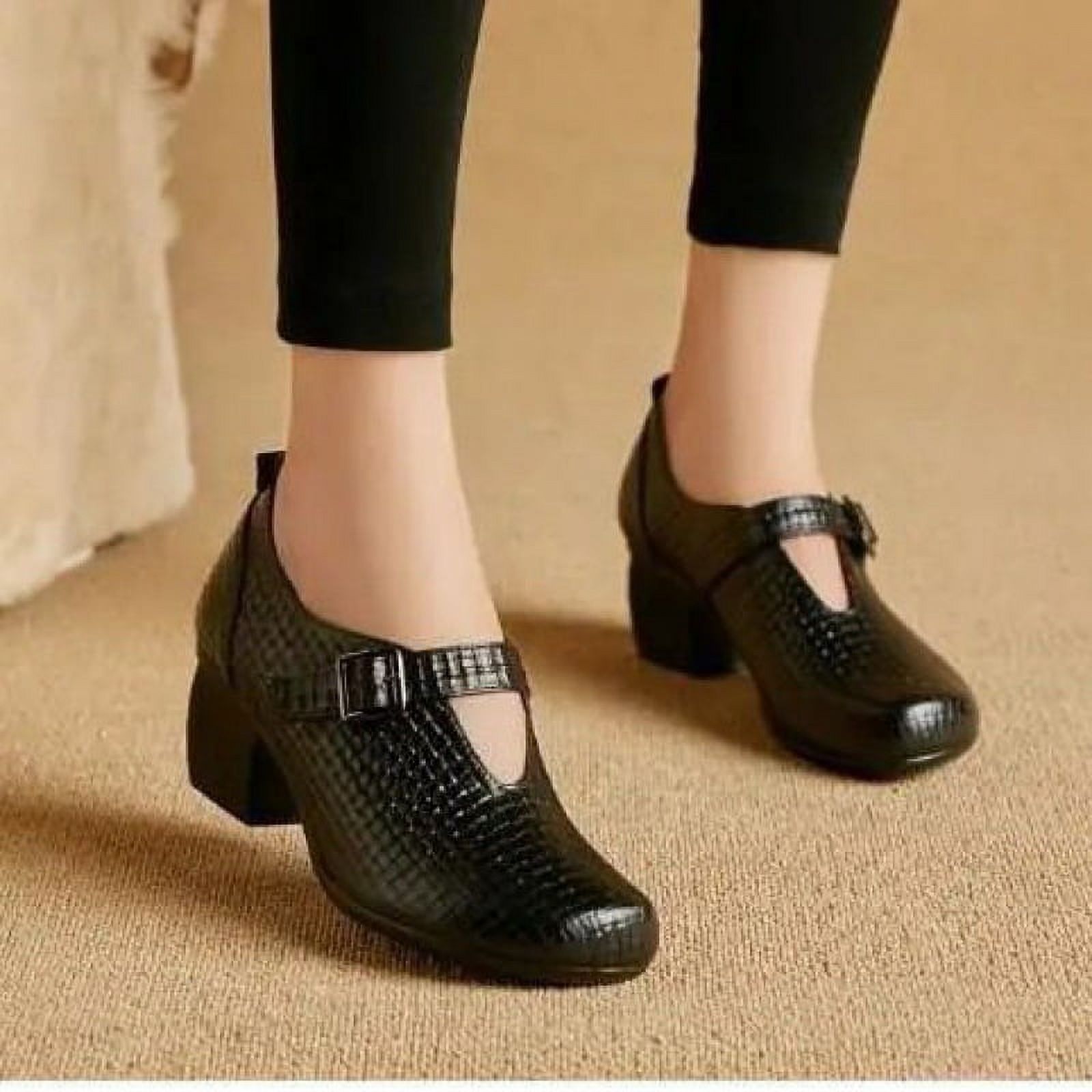 Spring and Autumn Mom Shoes Soft Bottom Pumps Middle-Aged and Elderly Women's Shoes Grandma Non-Slip Casual Middle-Aged Old Shoes