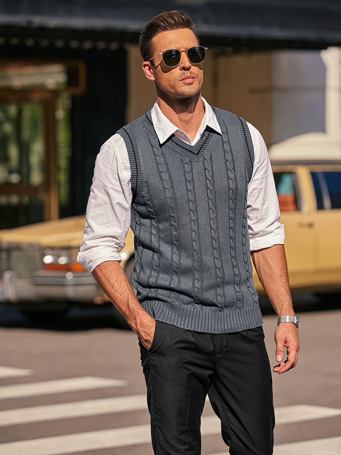 Blazer Vest Style 2021 Mens Sweater Vest 2021 Mens Knitted Vest
