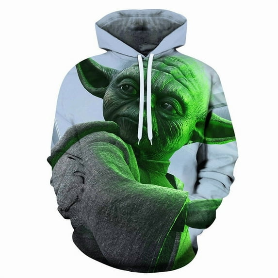 Spring and Autumn Star-Wars-Yoda loose baseball uniform 3D digital printing hooded sweaters for men and women