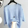thumbnail image 1 of Spring and Summer New Ice Silk Knitted Vest Top Hollow Out Thin Bottoming Sling Streetwear Womens Clothing White Shirt 13686, 1 of 9