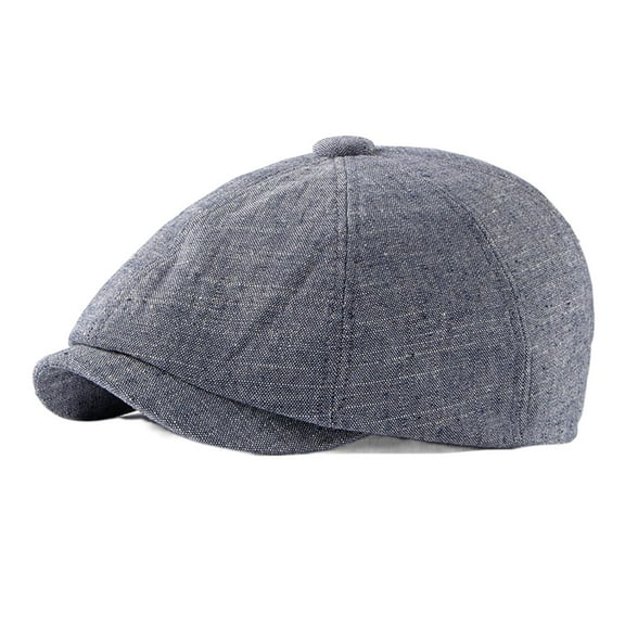 Spring and Summer Thin Breathable Cotton Linen Newsboy Cap for Men, British Retro Beret for Women, Artist Hat, Trendy Newsboy Hat