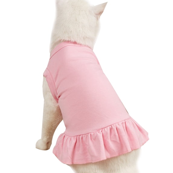 Spring and summer dog clothes small dog skirt solid color dog skirt fashion simple pleated hem,s,G158746