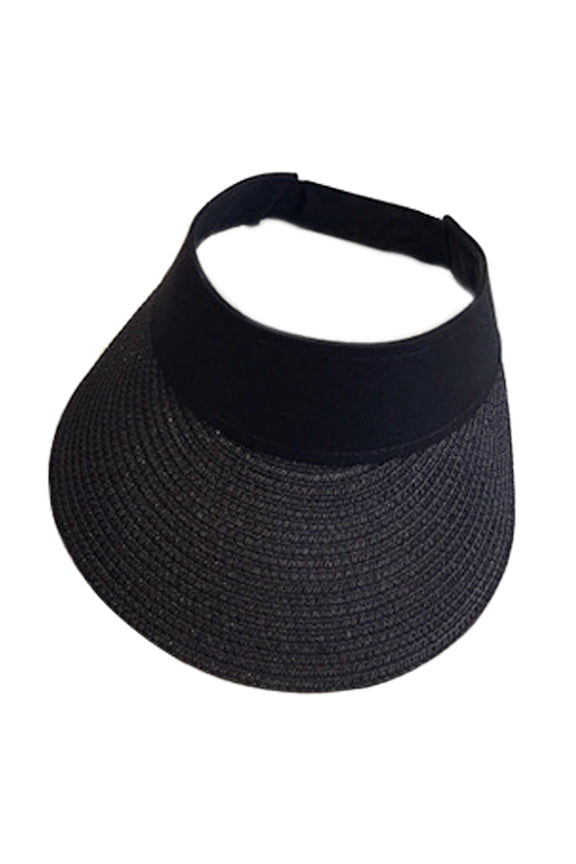 Spring and summer millinery hat large eaves hat sun protection hat shade straw hat-black