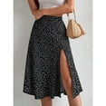 thumbnail image 1 of Spring and summer new women's versatile floral zipper split A-line skirt, 1 of 9