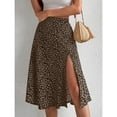 thumbnail image 1 of Spring and summer new women's versatile floral zipper split A-line skirt, 1 of 10