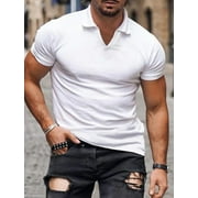Spring and summer solid color men's shirt tops