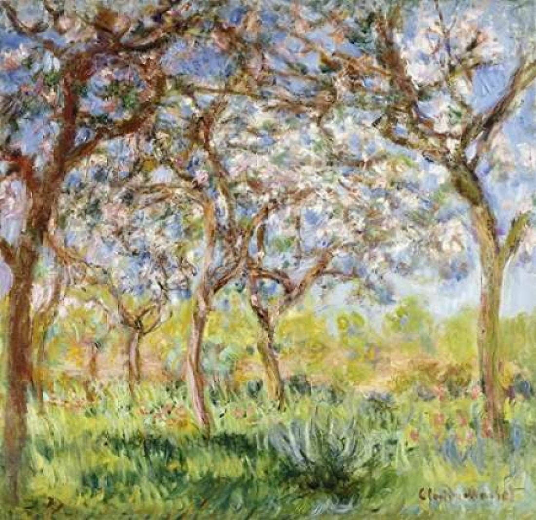 Spring at Giverny Canvas Art - Claude Monet (24 x 24)