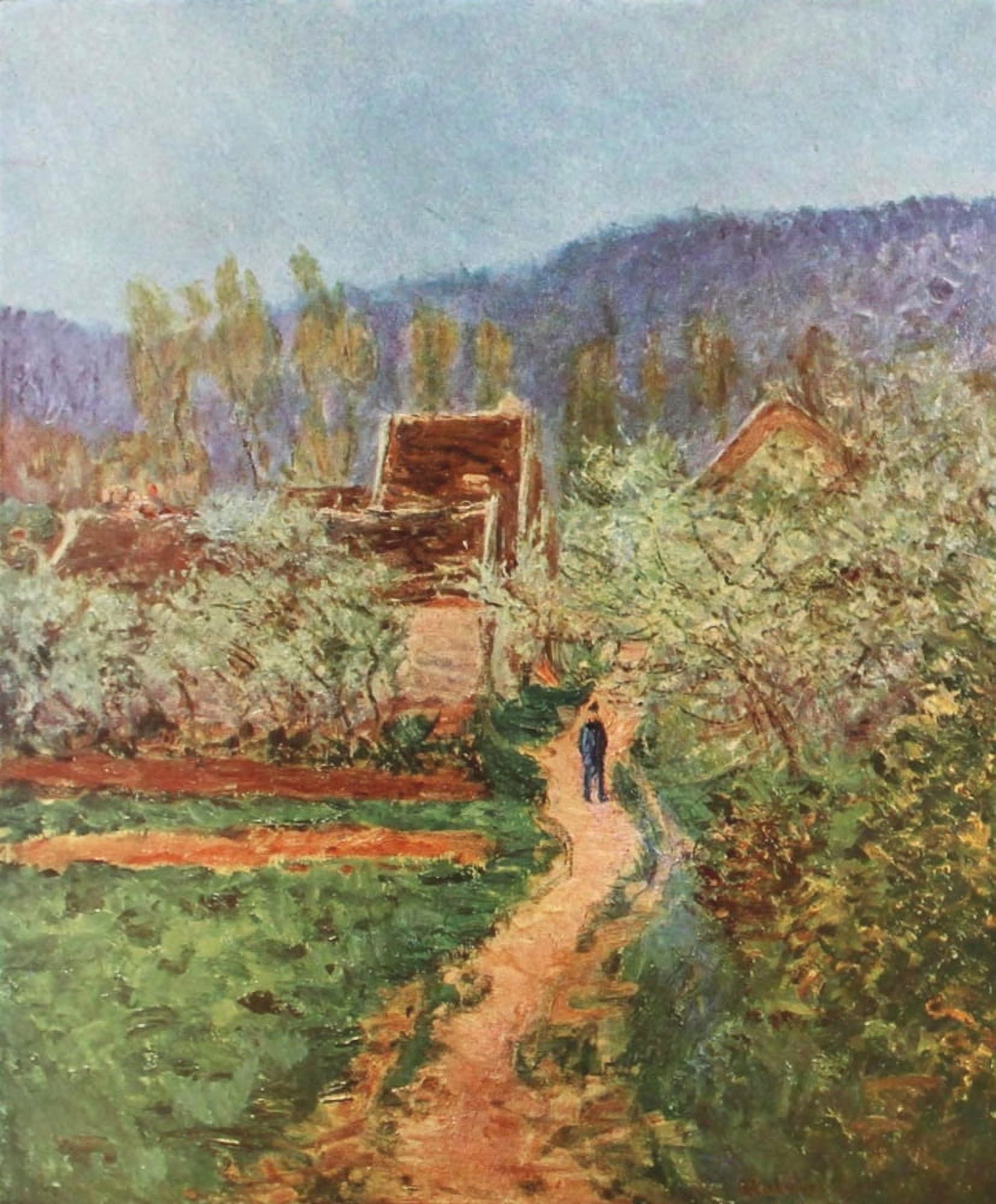 Spring at Giverny Canvas Art - Claude Monet (24 x 36)