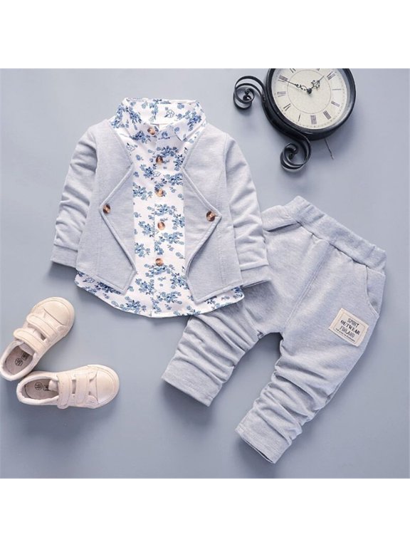 Spring boys' clothing suit children's leisure 2-piece suit gentleman's suit 1-4 years old.