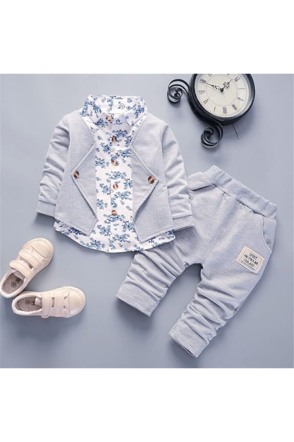 Spring boys' clothing suit children's leisure 2-piece suit gentleman's suit 1-4 years old.