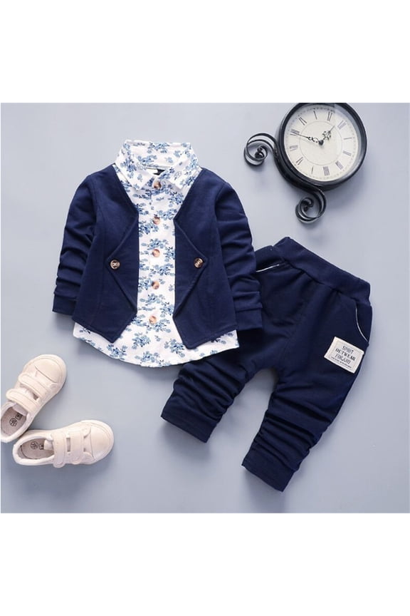 Spring boys' clothing suit children's leisure 2-piece suit gentleman's suit 1-4 years old.