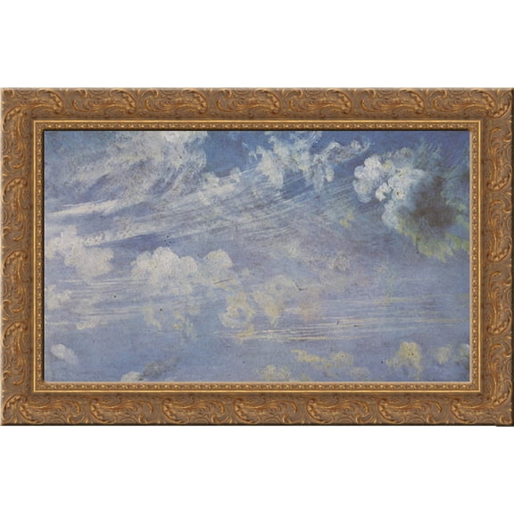 Spring clouds study 24x18 Gold Ornate Wood Framed Canvas Art by John Constable