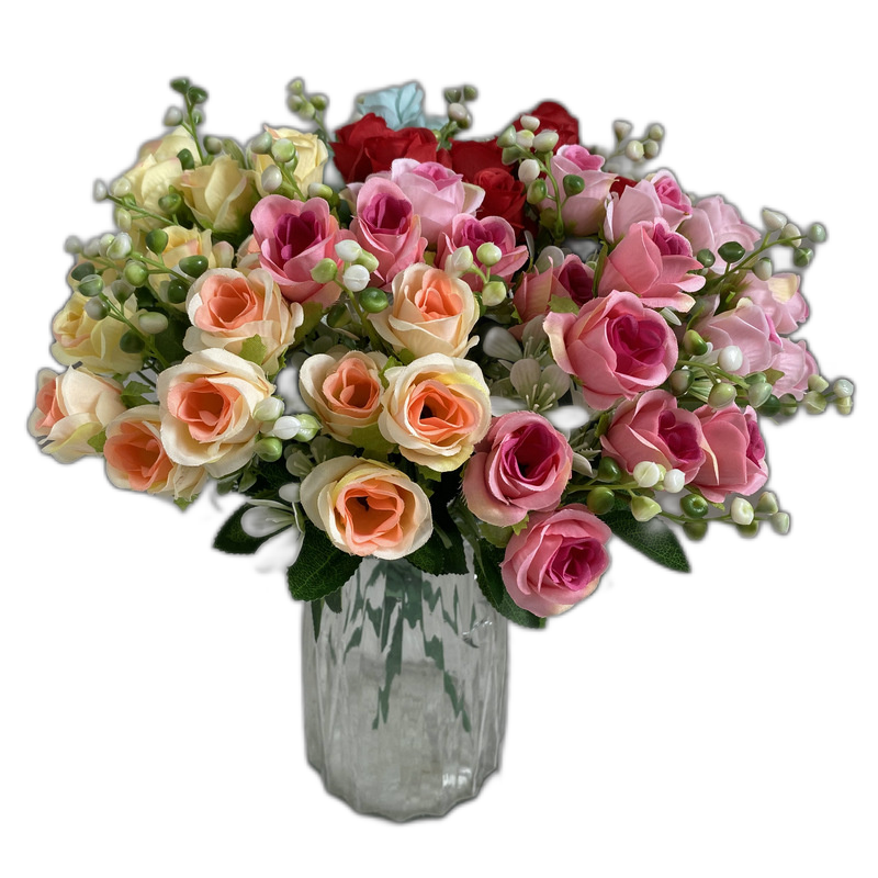 Spring diamond rose wedding wedding home decoration artificial fake flower silk flower