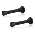 thumbnail image 1 of MUNEK Black Spring Door Stopper, Steel Door Stopper with Rubber Tip, Screw Mount, 2 Pack, 1 of 7
