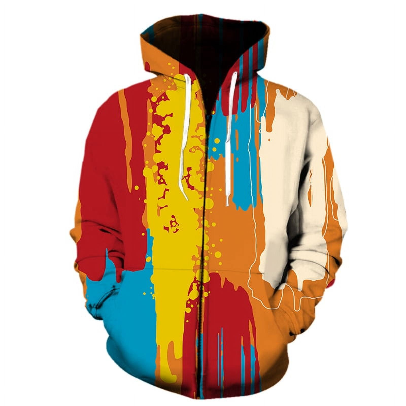 Babies graffiti printed hooded zipper jacket main image 1