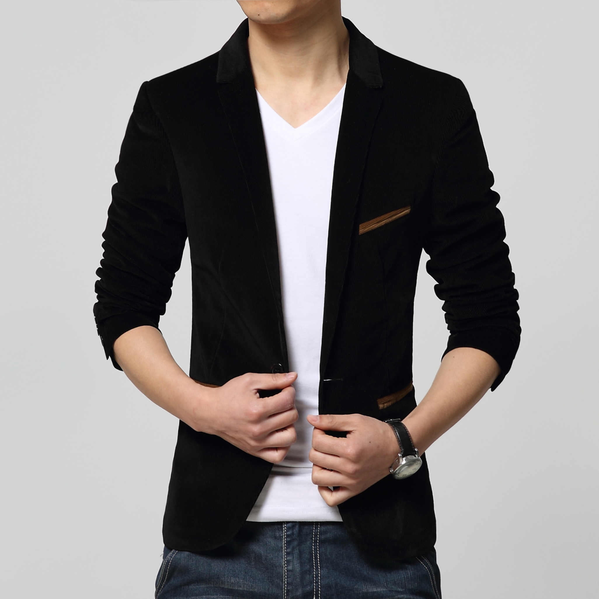 MYAZHOU Denim Blazer Men Blazer Jeans Slim Fit Cowboy Coats Leisure Mens  Suit Jean Jacket Men Casual Coat Single Button New 2020 From Prettyfaces,  $33.64 | DHgate.Com