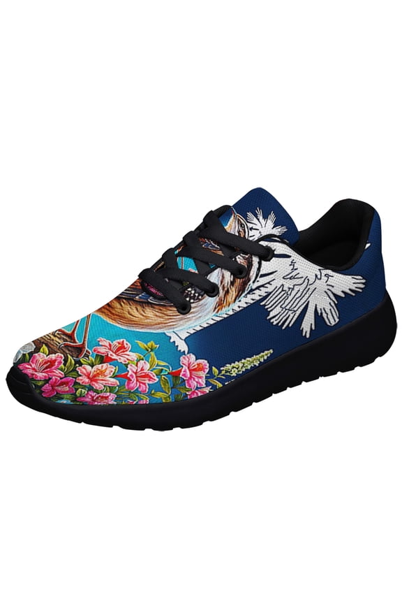 Spring in South Carolina With Local Bird and Blooming Flowers Shoes Sneakers Black Size 8.5