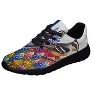 Spring in Texas with Native Bird and Bluebonnets and Texas Indian Paintbrushes Shoes Sneakers Black Size 11.5