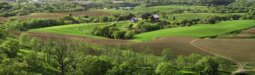 Spring in the Mississippi River Valley near the Balltown Dubuque County Iowa USA Canvas Art - Panoramic Images (36 x 12)