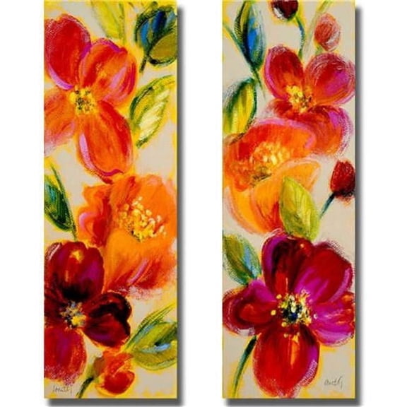 Spring is Calling I & II by Lanie Loreth 2-Piece Premium Oversize Gallery Wrapped Canvas Giclee Art Set - 40 x 16 x 1.5 in.