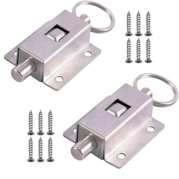 Spring latch, automatic sliding latch, stainless steel sliding spring latch with screws