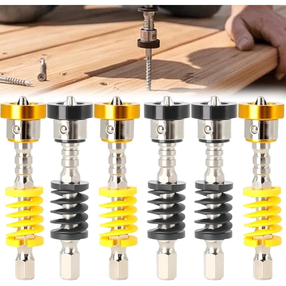 Spring-loaded Bit Holder, Universal Retaining Screwdriver (6PCS) | Anti-drop Magnetic Screw Holder Bit Tool, Quickly Release Spring Mechanism For Electric Drills Power Tool
