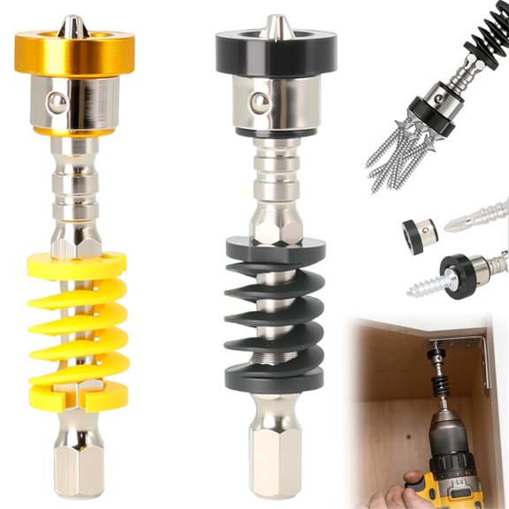 Spring-loaded Bit Holder, Universal Retaining Screwdriver (6PCS) | Anti-drop Magnetic Screw Holder Bit Tool, Quickly Release Spring Mechanism For Electric Drills Power Tool