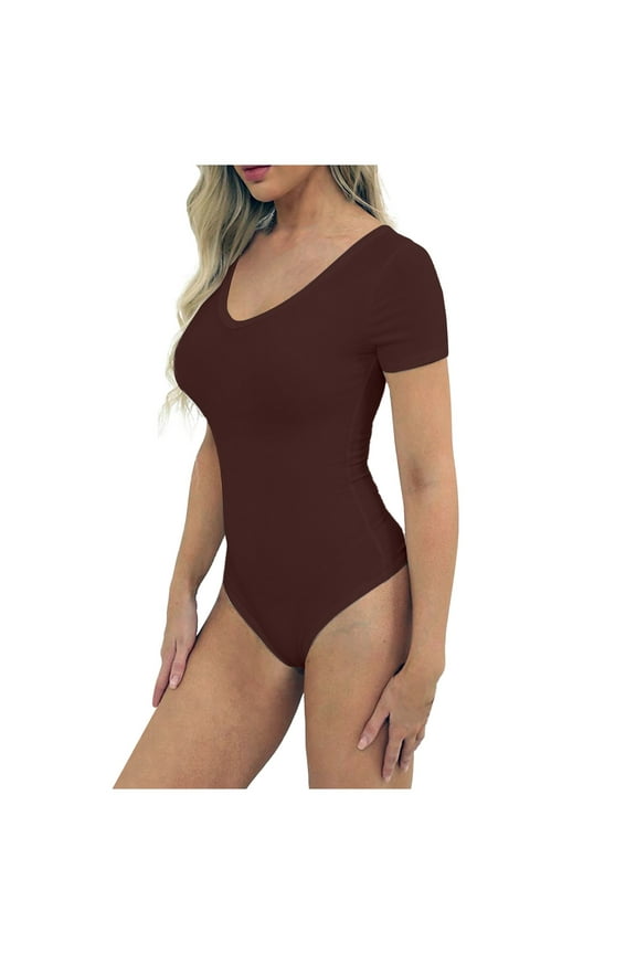 Spring's Coming Bodysuits for Women,GaThRRgYP Women's 2025 New Tight Short Sleeve Popular Underpants Gothic Shaped