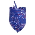 thumbnail image 1 of kladzum American Flag Dog Bandana for Boy and Girl, Pet Patriotic Scarf, 4th of July Decorations, Premium Reversible USA Bandana for Small S Dogs Cats（16.53x16.53x25.59in）, 1 of 2