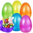 SpringFlower 12 PCS Jumbo Easter Eggs, 10" Large Plastic Easter Eggs