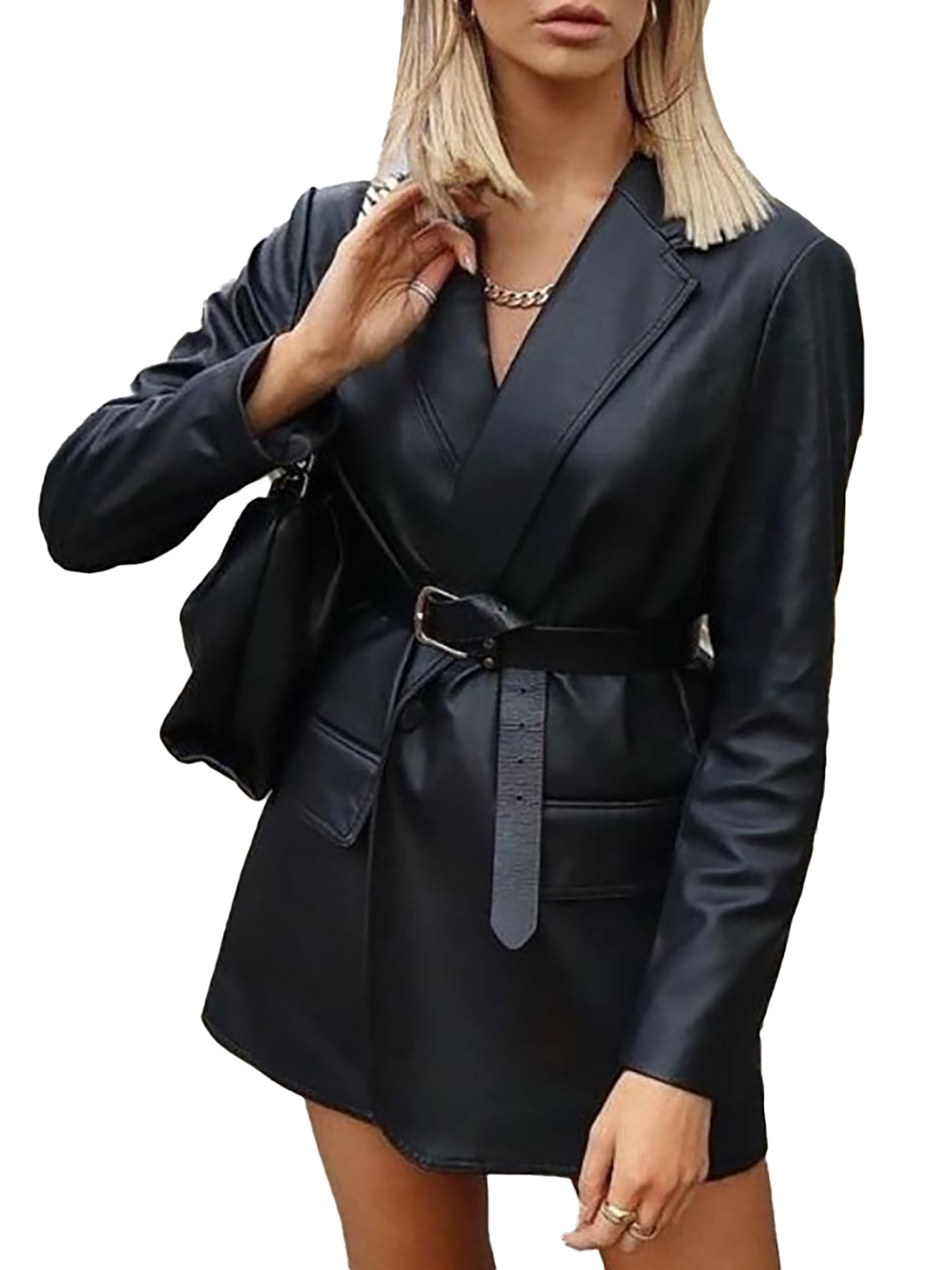 Coat Leather Belt Women, Leather Decorativecoat Suit