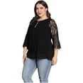 thumbnail image 1 of SpringTTC Women's Plus Size Printed Tops Racerback Casual Loose Fit Blouse, 1 of 4