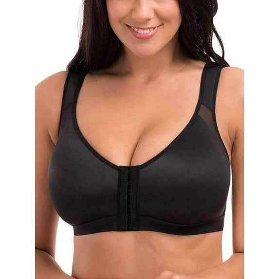 SpringTTC Women's Plus Size Wide Strap Stretchy Buckles Underwear Bra
