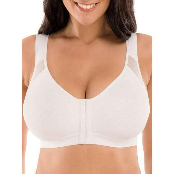SpringTTC Women's Plus Size Wide Strap Stretchy Buckles Underwear Bra