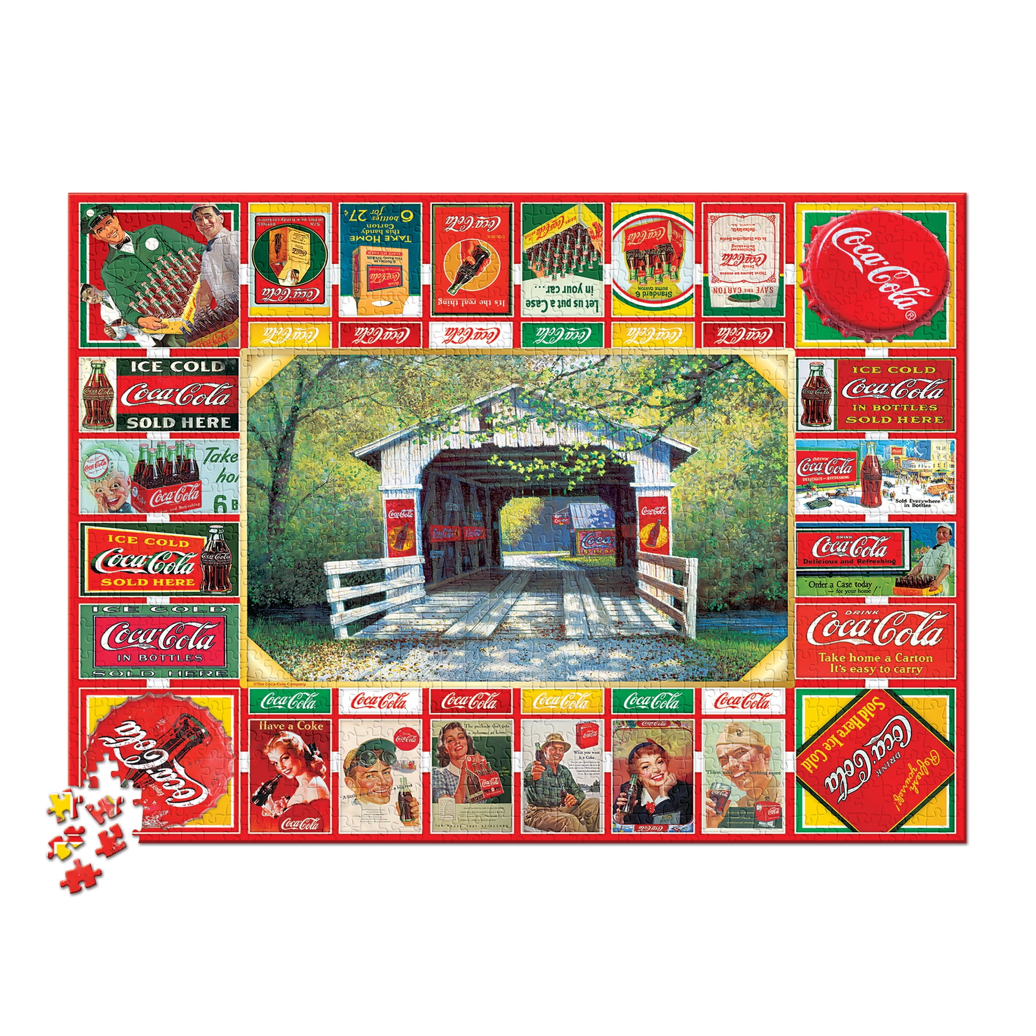 Puzzle Springbok 1000 Pezzi Coca Cola Gameboard - Made In USA, 76,2x61 Cm | Puzzle Adulti Con Pezzi Spessi