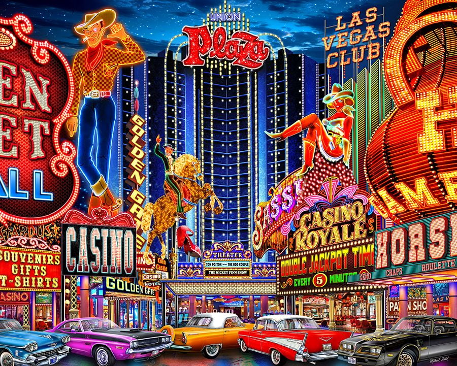 Springbok 1000 Piece Viva Las Vegas Jigsaw Puzzle for Adults - Poster Included