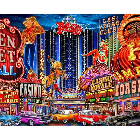 Springbok 1000 Piece Viva Las Vegas Jigsaw Puzzle for Adults - Poster Included