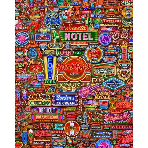 Springbok 1500 Piece Jigsaw Puzzle Nifty Neon - Made in USA