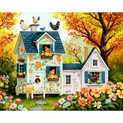 Springbok 500 Piece Hen House Hideaway Jigsaw Puzzle for Adults - Poster Included