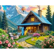 Springbok 500 Piece Mountain Cabin Retreat Jigsaw Puzzle for Adults – Poster Now Included