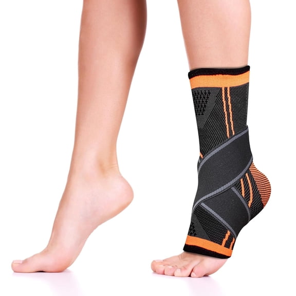 SPRINGBOK Ankle Support with Binder | Adjustable Compression Band for Men & Women | Band with Elastic Strap for Ankle Pain | Stretchable Ankle Wrap for Sports (Black) 1 Piece XL Size