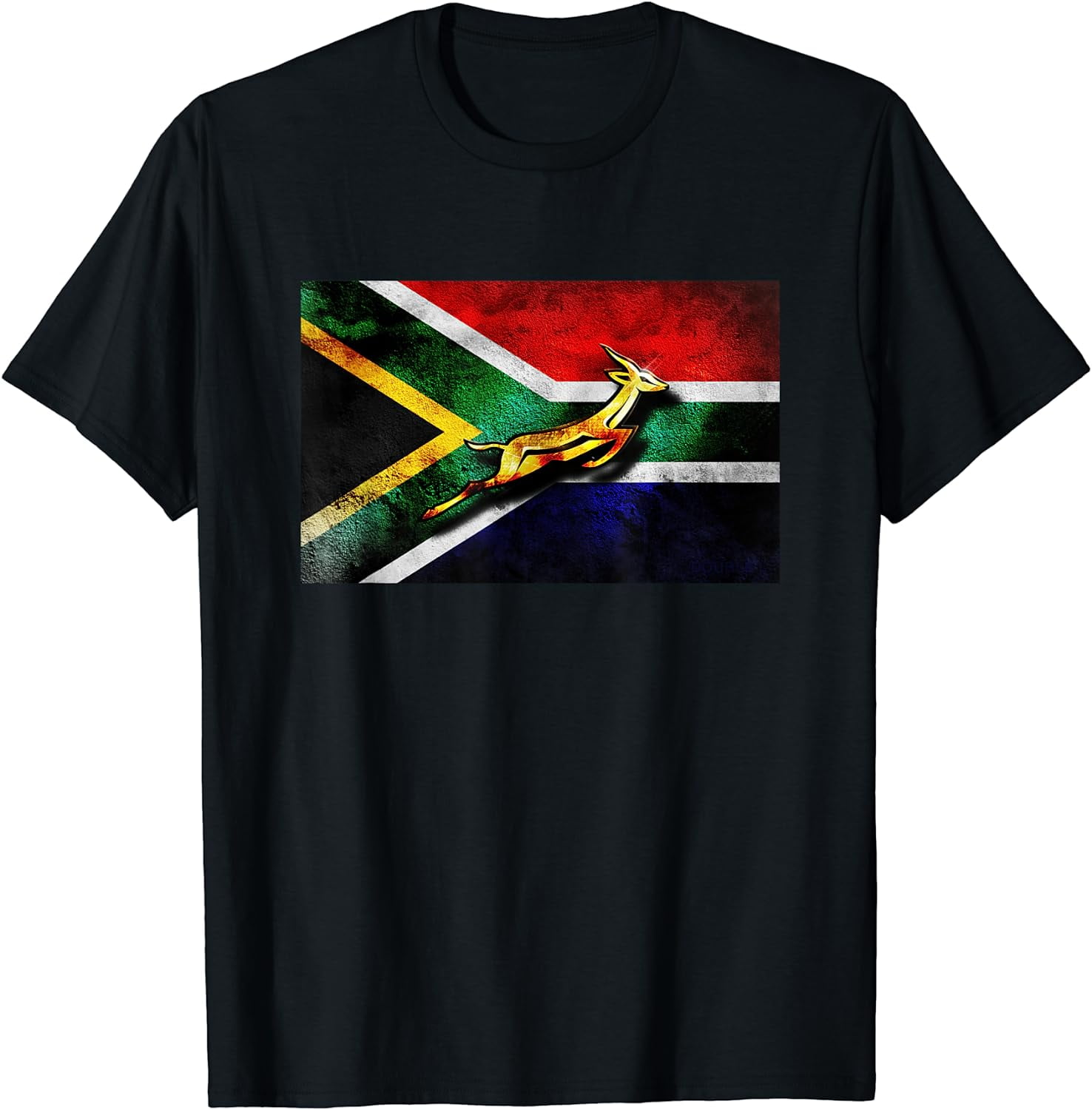 Springbok Bokke South African Flag Vintage Rugby T-Shirt - Walmart.com