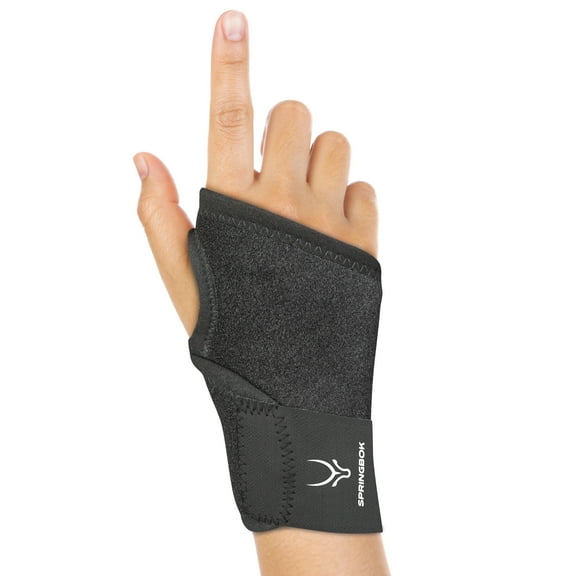 Springbok Carpal Lock Wrist Brace  Adjustable Neoprene Wrist Support Strap for Pain Relief, Sports & Gym  Compression Wristband for Men & Women (Black, 1 Piece)