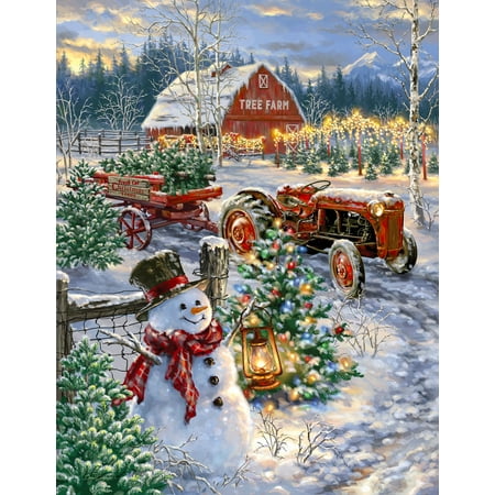 Springbok 1000 Piece Christmas Tree Farm Jigsaw Puzzle for Adults - Made in USA