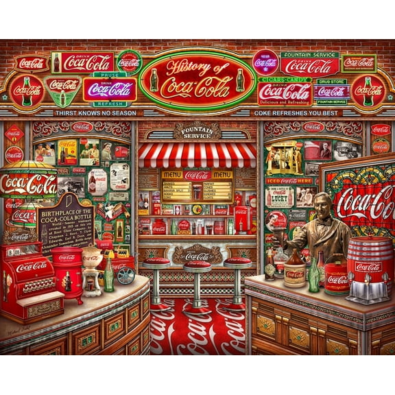 Springbok 1000 Piece Coca Cola History Jigsaw Puzzle for Adults  - Made in USA